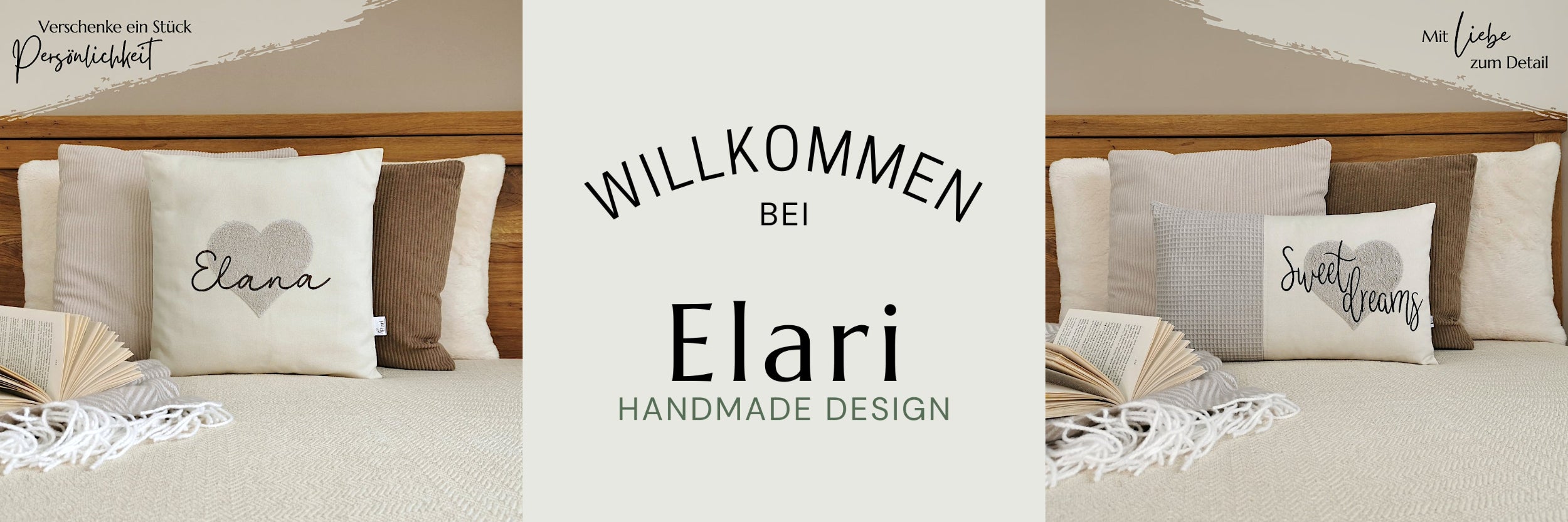 Willkommen bei Elari Handmade Design - Verschenke ein Stück Persönlichkeit - Mit Liebe zum Datail - Handgemachte Unikate von Olga Schopf