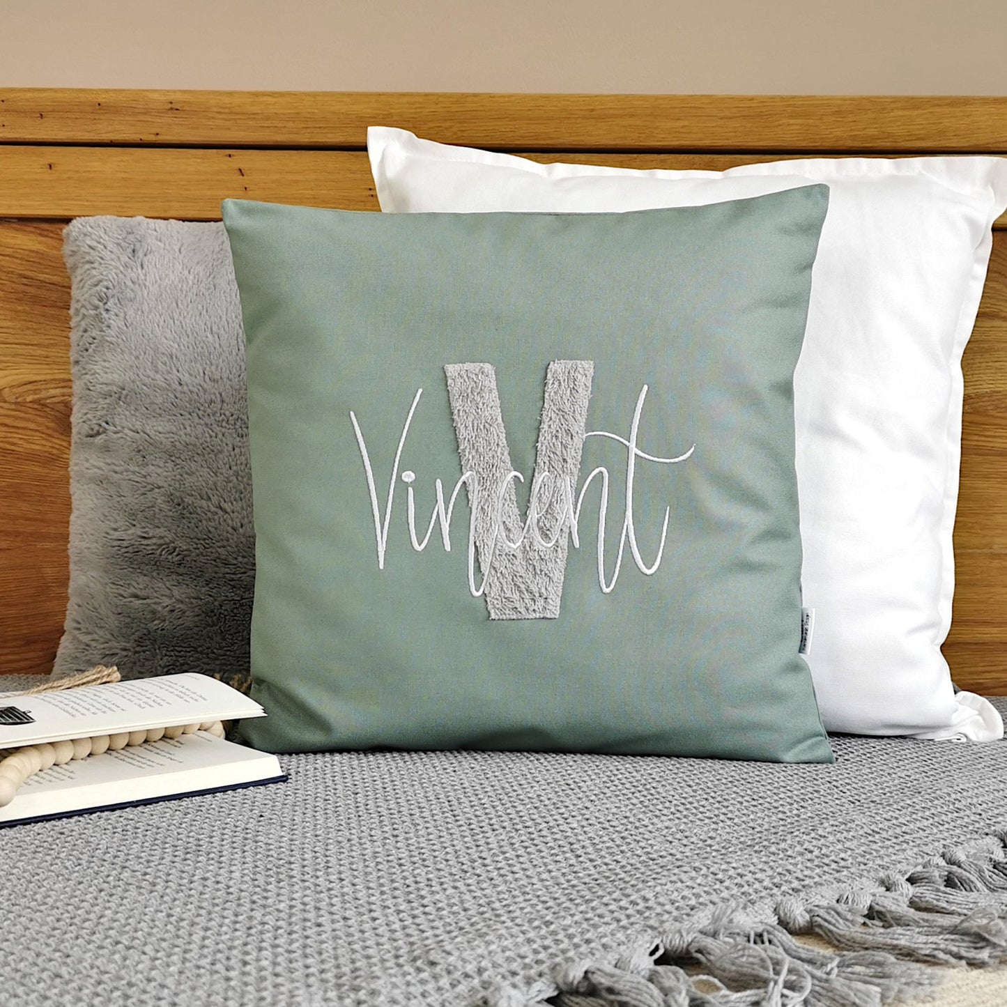 Kissen personalisiert 40x40-Namenskissen Junge Mädchen-Buchstabenkissen-Herzkissen-Kissen mit Namen