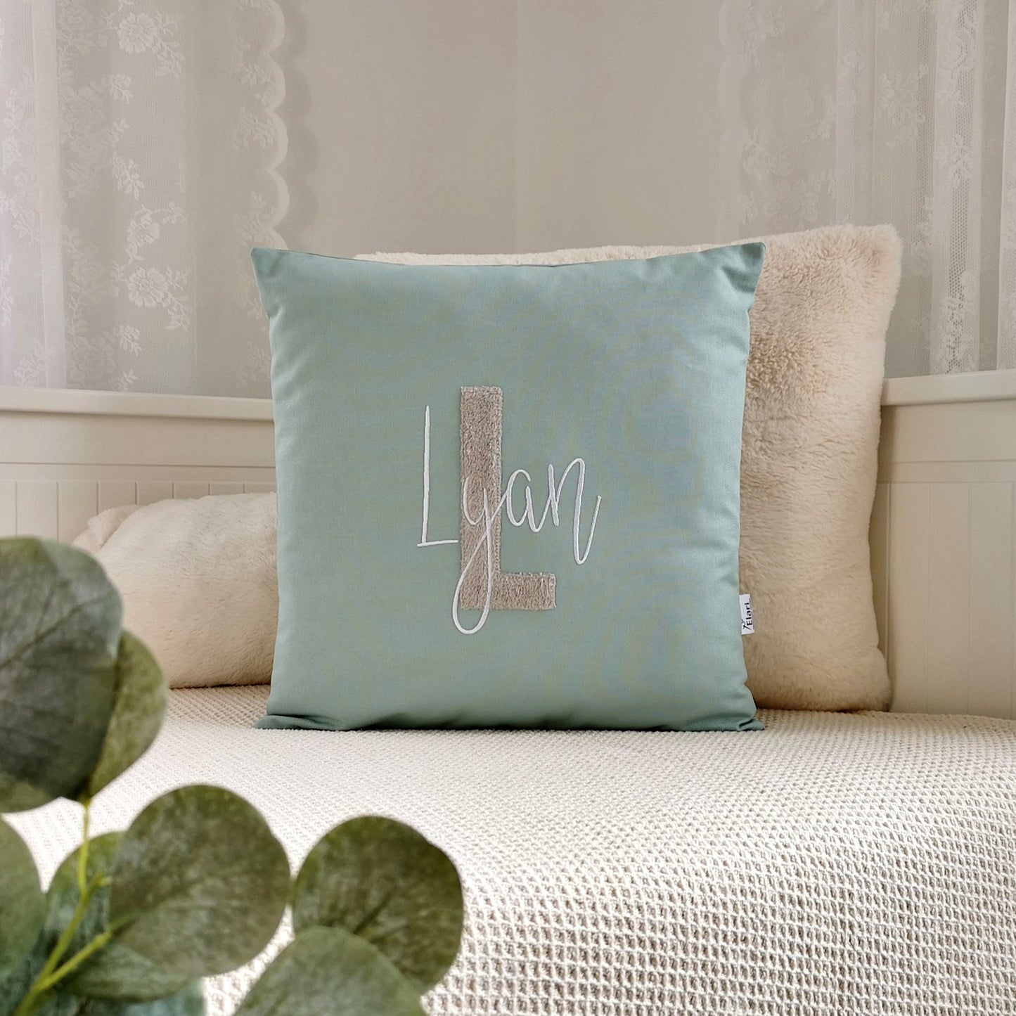 Kissen personalisiert 40x40-Namenskissen Junge Mädchen-Buchstabenkissen-Herzkissen-Kissen mit Namen