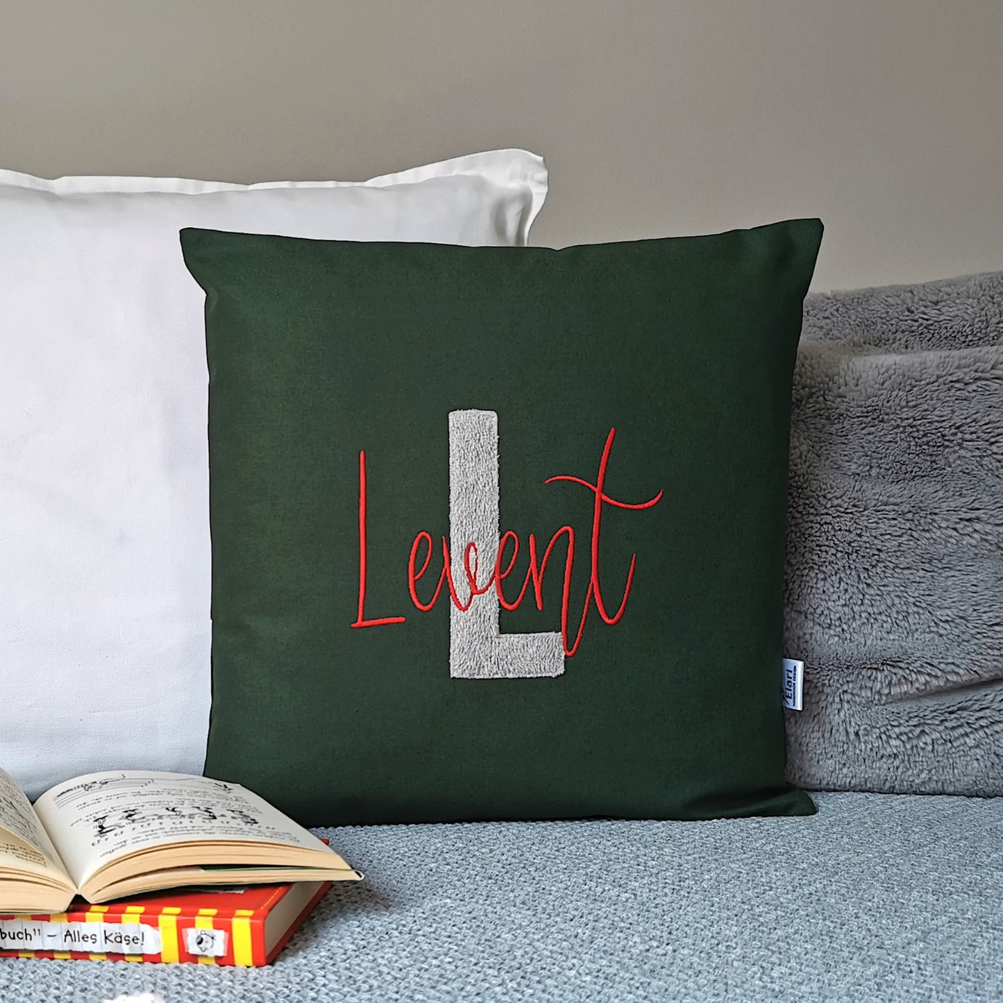 Kissen personalisiert 40x40-Namenskissen Junge Mädchen-Buchstabenkissen-Herzkissen-Kissen mit Namen