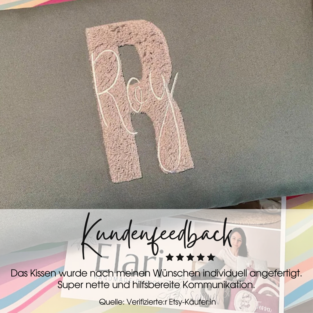 Namenskissen - Buchstaben Kissen - für Mädchen oder Junge