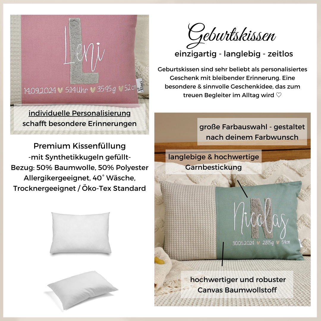 Geburtskissen das perfekte Geschenk zur Geburt