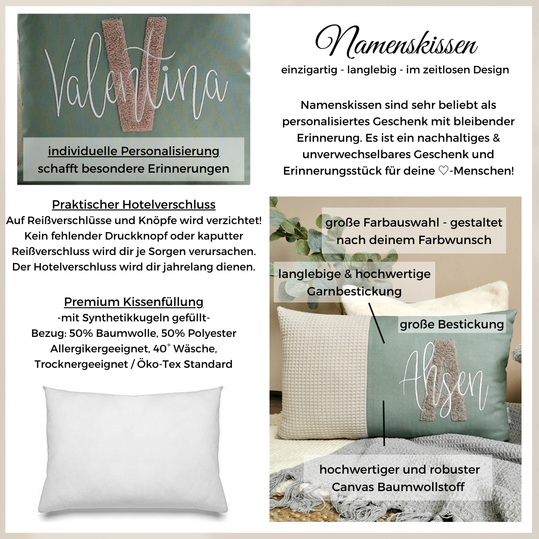 Kissen personalisiert-Kissen mit Namen-Kinderkissen personalisiert-Namenskissen