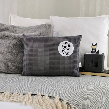Fußball Kissen mit Namen-Fussball Kissen personalisiert-Geschenk Fußball Fans-Kissen personalisiert Junge-Fußballkissen