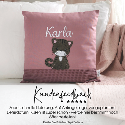 Namenskissen Mauzi-Katze für Mädchen
